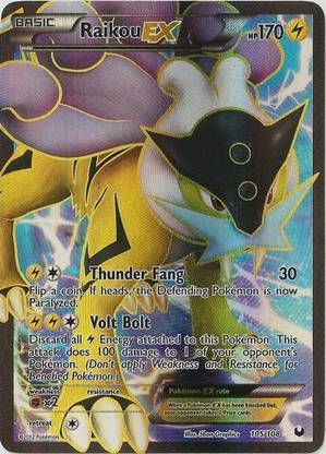 Pokmon Raikou Ex Bw Dark Explorers Holo