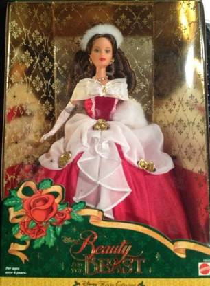BARBIE Disney's Beauty and the Beast Winter Dreams Belle Barbie from the Disney Holiday Collection