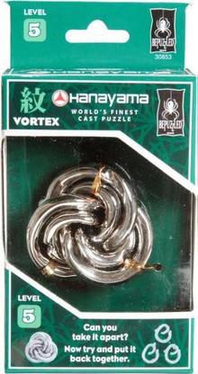 Bepuzzled Hanayama Cast Metal Brainteaser Puzzles - Hanayama Vortex Puzzle