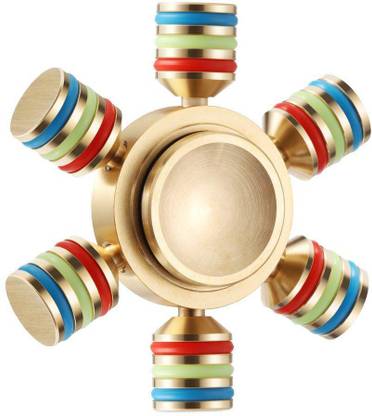 GOR Detachable Rotating Arm Fat Brass Fidget Spinner 6-Sided