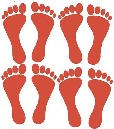 Asmi Collections 200 cm Goddess Lakshmi Footprints Removable Sticker