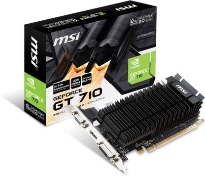 MSI GT 710 DDR5 2 GB NVIDIA Chipset 64 bit 954 MHz Graphics Card