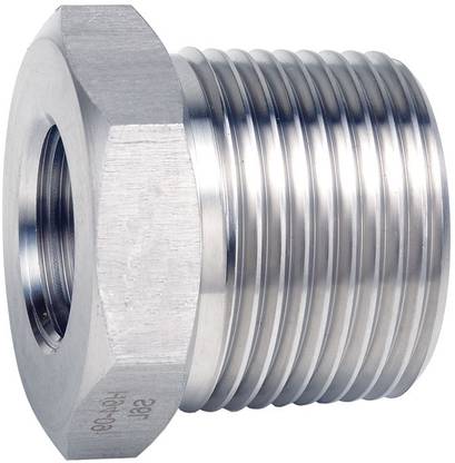 Ks lok Reducing Bushing, Stainless Steel 304, Om Tubes Tube Fittings 3/8"NPT x 1/8" NPT (Pack of 10) 2-Way Reducer Pipe Joint