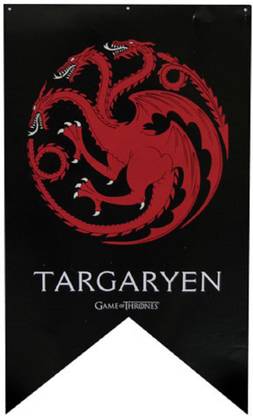 GAME OF THRONES House Targaryen Sigil Cloth Banner - 30x50 Inches [Officially Licensed, Wizplex]