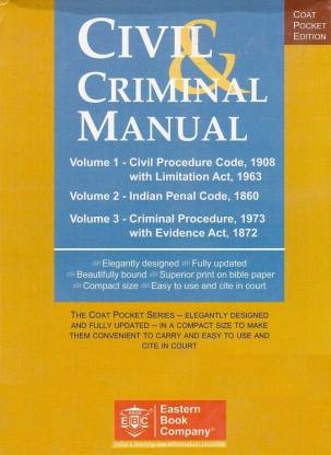 EBC's Civil & Criminal Manual [3 Vols] Containing CPC with Limitation Act, CrPC, IPC and Evidence Act