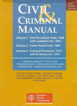 EBC's Civil & Criminal Manual [3 Vols] Containing CPC with Limitation Act, CrPC, IPC and Evidence Act