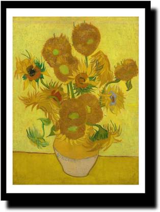 ravgar Skull Of A Skeleton With Burning Cigarette by Vincent Van Gogh Canvas Painting Wall Art [16 x 20 inch] Framed Canvas 20 inch x 16 inch Painting