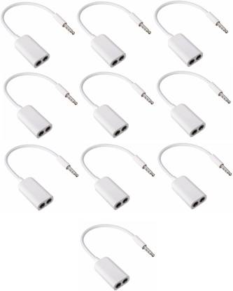 YTM White Audio Splitter Phone Converter