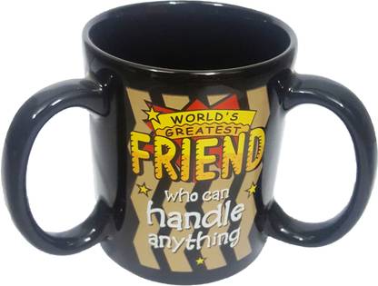 SSEmp Unique Three handle mug for best friend Ceramic Coffee Mug