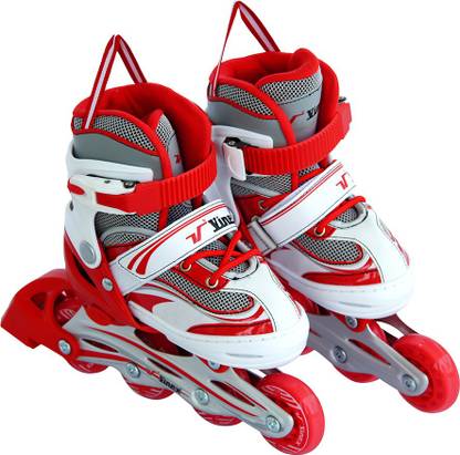 VINEX Vinex Inline Skates - Stylus (Adjustable, Red / White)-Small Size In-line Skates - Size 10-12 UK