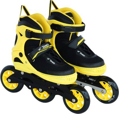 VINEX Vinex Inline Skates - Sonic (Adjustable, Yellow / Black)-Medium Size In-line Skates - Size 3.5-5.5 UK