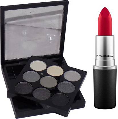 M.A.C eyeshadow & Pink Lipstick & Ruby woo Lipstick