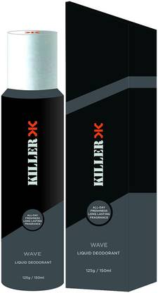 KILLER Wave Liquid Deodorant 150ML Perfume Body Spray - For Men & Women (150 ml)