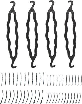 Out Of Box Hair Styling Clip Bun/Juda Maker Braid Tool With 24 Bob Pin 24 Side Pin Bun