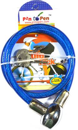 Pin to Pen Steel, Plastic Cable Lock For Helmet