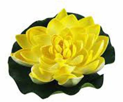 HUG ME HUG ME Yellow Artificial Floating Lotus Big Size Yellow Lotus Artificial Flower