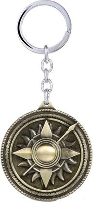 GCT Game of Thrones GOT House Martell of Sunspear Unbowed, Unbent, Unbroken Sigil Westeros Golden Metal Design-7 Key Chain