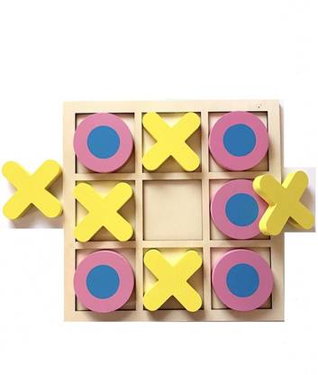 WE-BLINK Wooden Jumbo Tic Tac Toe Game
