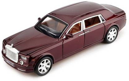UDee Rolls-Royce Phantom Diecast Sound Light Pullback Model Toy Car Brown 1:24