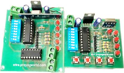 prayogworld RF Kit with single motor driver(receiver,kit+button Transmitter kit)