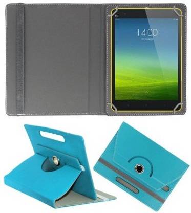 Colorkart Flip Cover for Spice MI-720 in 7 inch Rotating Style 7 inch Rotating sky Blue 1