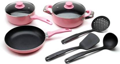 ShopyBucket Fancy& Durable Polo Lifetime Cookware Set (Stainless Steel, 8 - Piece) Induction Bottom Non-Stick Coated Cookware Set