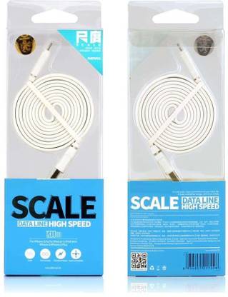 VibeX Lightning Cable 1 m Copper Braiding, Metal Braided ™ Remax Scale Cord White for iPhone 5/5S/6/6 Plus