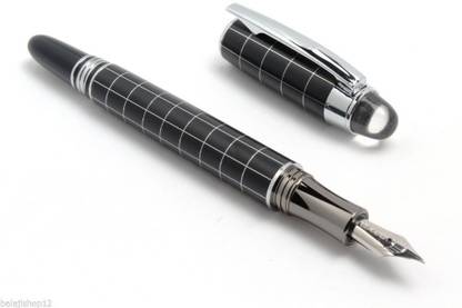 Ledos Exclusive 79 Starwalker Silver Grid Pattern Medium Nib Fountain Pen