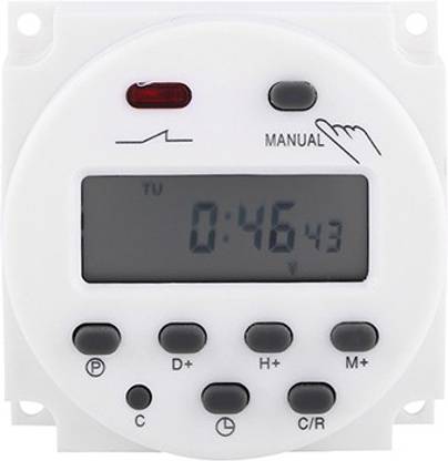 Gadget Hero's 24V - 220V LCD Digital Weekly Programmable Power Timer / Time Relay Switch. Programmable Electronic Timer Switch