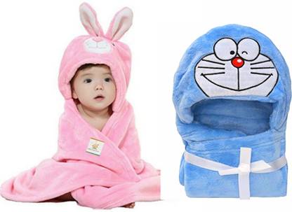 BRANDONN Blue, Pink Free Size Bath Robe