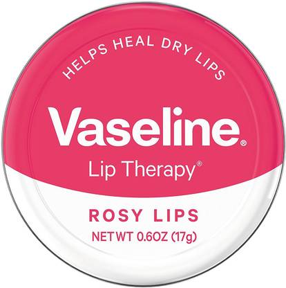 Vaseline Lip Therapy Lip Balm Tin, Rosy Lips (Pack of 2) Natural