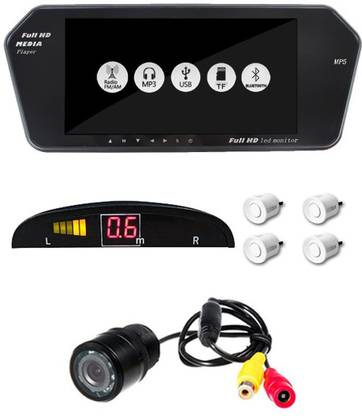 Speedwav 225873 7 Inch Full HD Touch Screen Bluetooth LED Screen+8LED Reverse Camera-Maruti Swift Old Parking Sensor