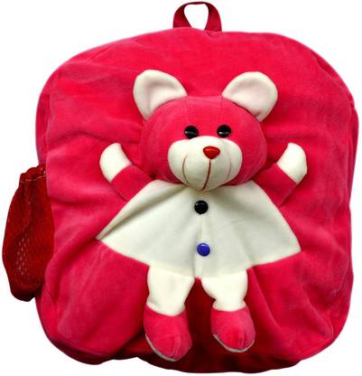 Vpra Enterprises Pink Bear Soft Toy School Bag