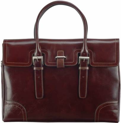 Rohit Bal Dark Brown Leather Handbag for Men Shoulder Bag