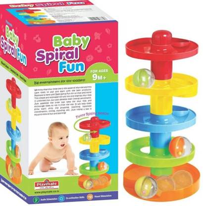 Playmate Baby Spiral Fun - Fun activity for tiny toddlers. Age 2 to 5 years