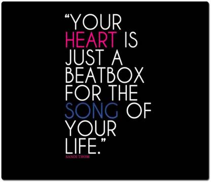 Maison n Mode Heart Is Beatbox Rectangle Mouse Pad Non Slip Base Mousepad