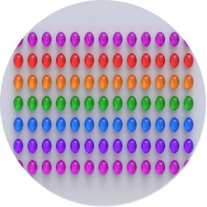 Maison n Mode Colour Ball round Mouse Pad Non Slip Base Mousepad