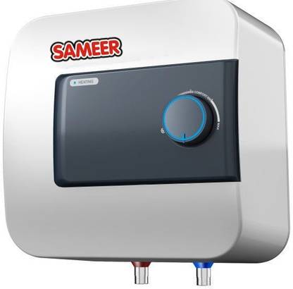 Sameer 10 L Storage Water Geyser (i-Flo Glassline, White)