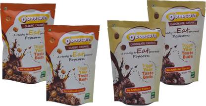 O'popcorn Chocolate Caramel + Classic Caramel Combo Chocolate Caramel Popcorn