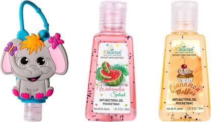kleanse Kleanse's Advanced Instant  - anti-bacterial Water melon & Cinnamon Muffins sanitizer Gel with 3D holder Hand Sanitizer Bottle