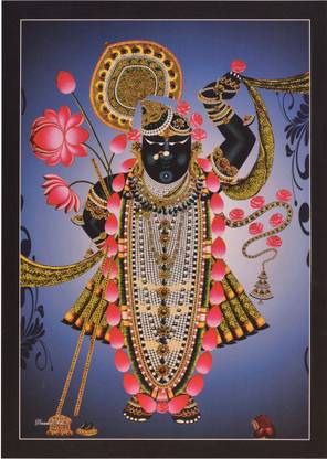 Sparkle Print Photo Of Shreenathji Without Frame (20 X 28 Inches) Fine Art Print