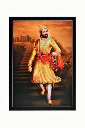 Sparkle Print Photo Of Shivaji Maharaj Without Frame (20 X 28 Inches) Fine Art Print