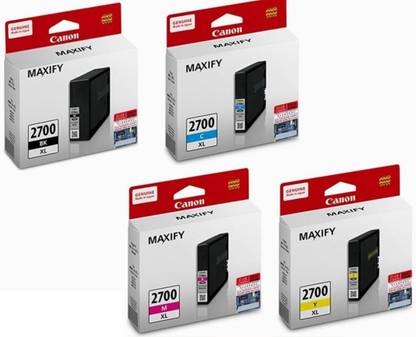 Canon 2700 XL B/C/Y/M [SET OF 4] Tri-Color Ink Cartridge