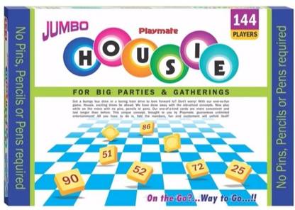 Playmate Housie Jumbo 144 cards Game. Multi Age & Player The complete family entertainment game Party & Fun Board Game