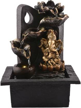 Japson Lord Ganesha \ Ganpati \ Ganesh ji Water Fountain Showpiece for Home Decoration Ganesha Decorative Showpiece  -  29 cm
