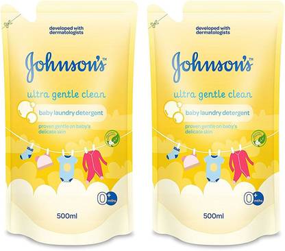 JOHNSON'S Baby Laundry Detergent - Ultra Gentle Clean (500ml x 2 pcs)1000ml