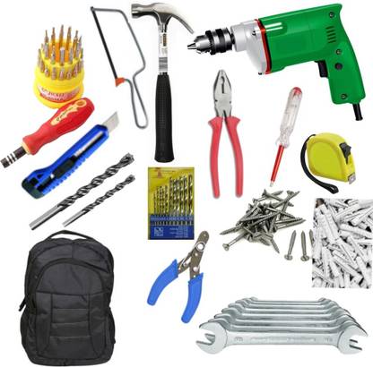Gauba Traders 211 pcs GBT Power Tools Combo1 Power & Hand Tool Kit