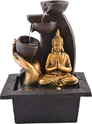 Japson Lord Gautam Buddha Water Fountain Showpiece for Home Decoration Bhagwan Murti Model 101 Decorative Showpiece  -  24 cm