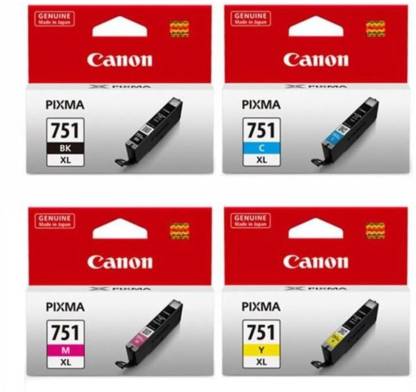 Canon 751 XL B/C/Y/M [Set of 4] Tri-Color Ink Cartridge