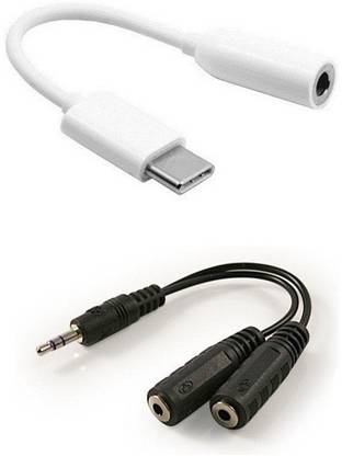 De-TechInn Headphone Splitter Accessory Combo for Type-c Audio Spilter With 3.5 mm Long Wired Aux Audio Spilter